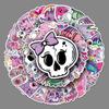 50-Piece Set of Pastel Gothic Graffiti Cartoon Stickers for DIY Phone Cases, Skateboards, and Luggage - Waterproof and Trendy