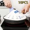 10pcs Round Camping Pot Cover Adjustable Disposable Pot Lid Paper Microwave Splatter Cover  Outdoor