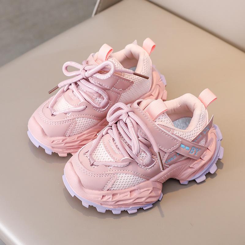 Spring Autumn Kids Breathable Chunky Sneakers Unisex Fashion Running Shoes For Boys And Girls Toddler Athletic Footwear