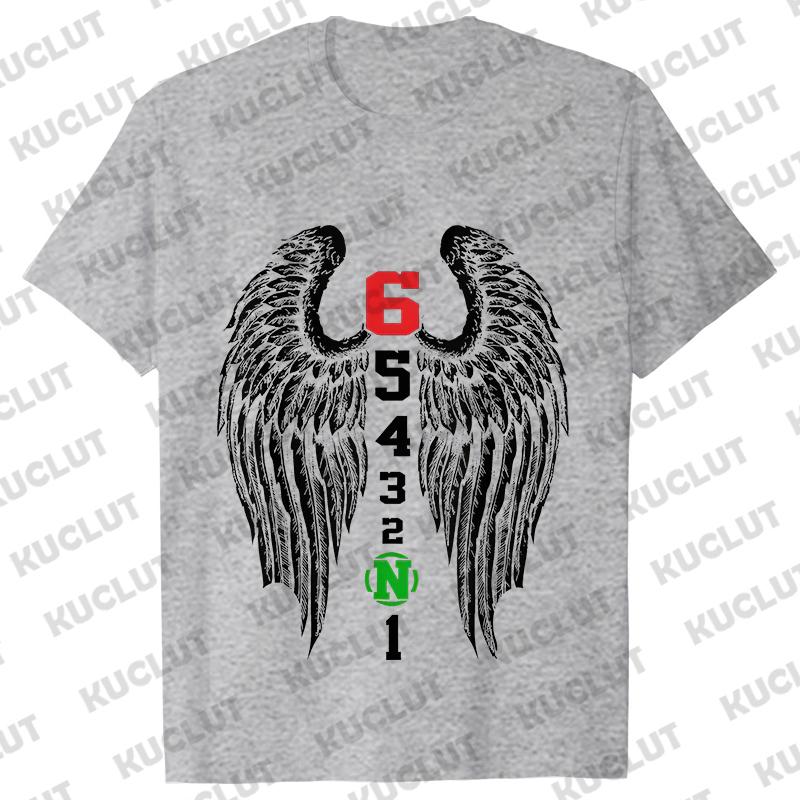 1N23456 Motorcycle Gear Biker Heartbeat Retro Printed Men's New T-shirt Fashion Casual Loose Summer Tshirts Short Sleeve T-shirt