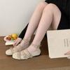Innere Erhöhung Gürtelschnalle Ballerinas Französisches Temperament 2025 neue Mode Retro flache Schuhe Mary Jane Schuhe