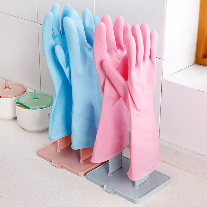 1/2Pc Kitchen Glove Holder Glove Drying Rack Dryer Plastic Mitten Rubber Rack Sink Stand Towel Hanger Reusable Towel Storage