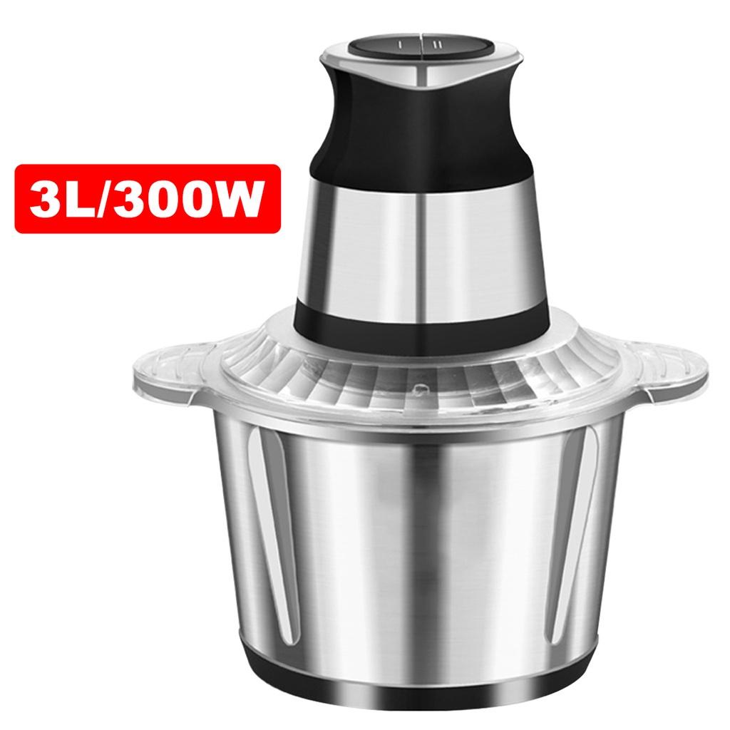 3/2L 250/300W 2 Speeds Foods Processor Sausage Maker Electric Meat Grinders Meat Vegetable Chopper Stainless Steel Crusher Slicer 2L