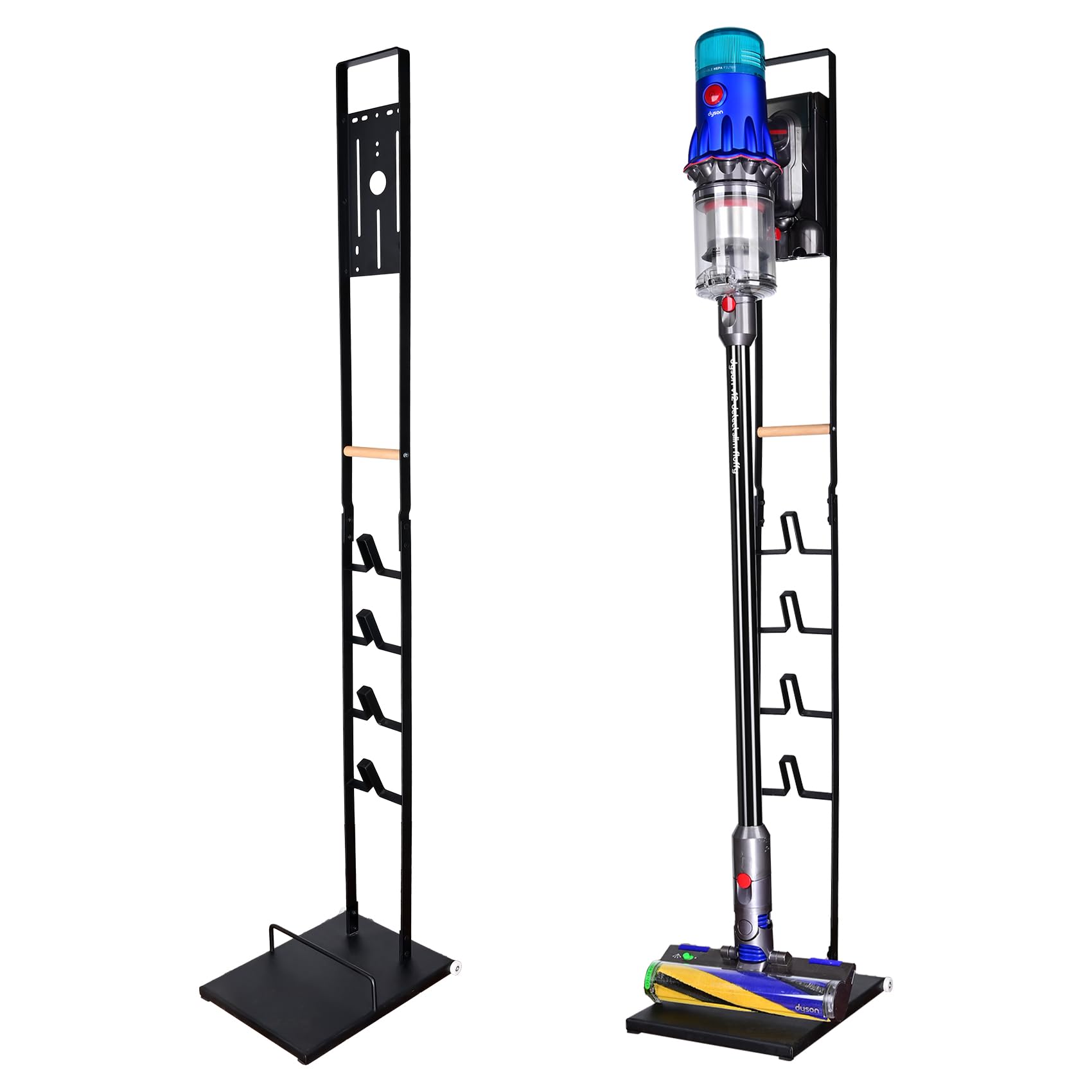 

2025 Upgrade handrails and Dyson vacuum cleaner stand for Vacuum cleaner stand with accessory storage (with pulleys) V11, V10, V8, V7, V6, slim, etc. чорний