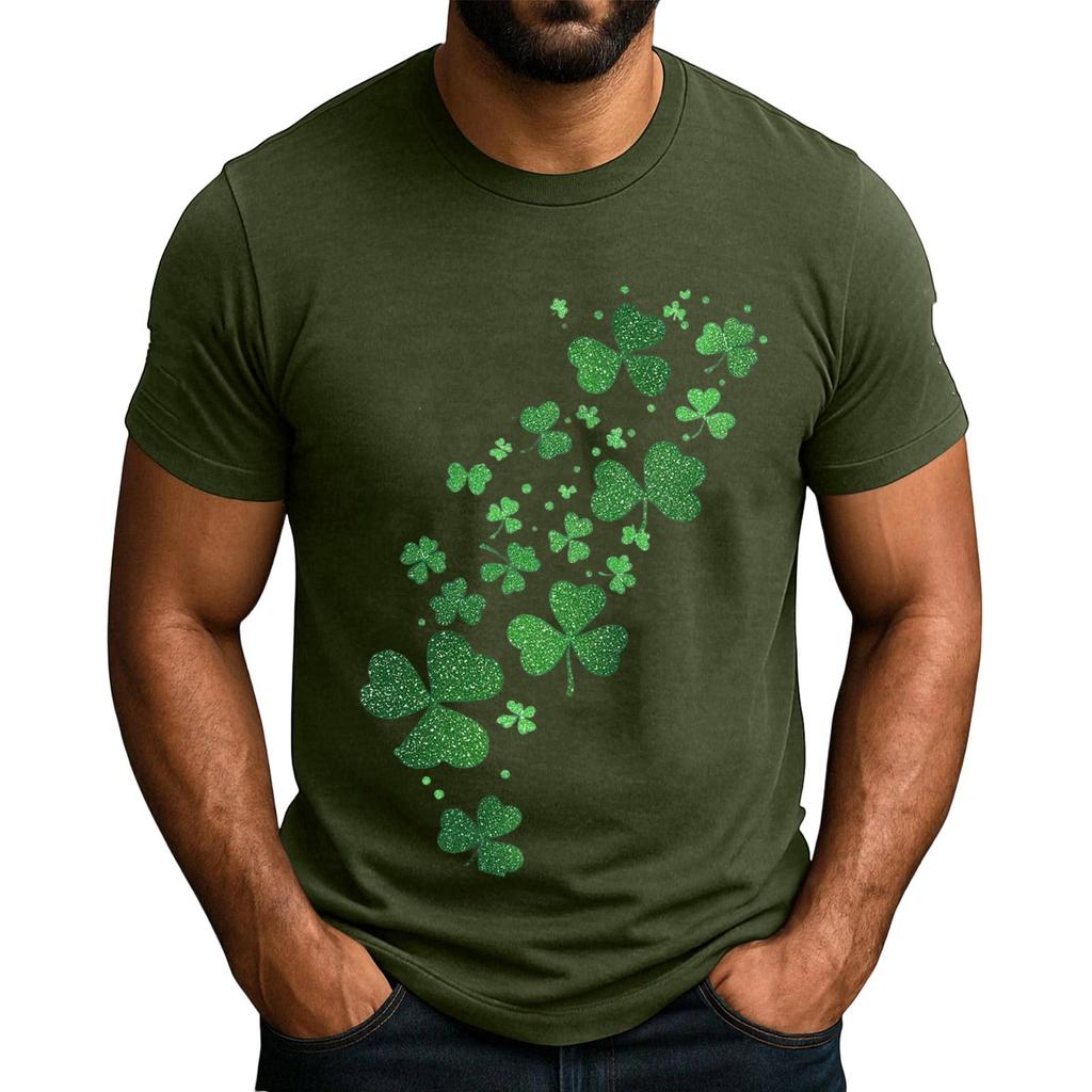 Men's Popular T-shirt Printed Round Neck Short Sleeve T-shirt