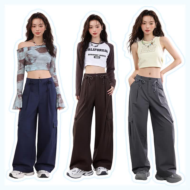 MJ STYLE Women's Cooling Quick-Dry Straight-Leg Cargo Pants