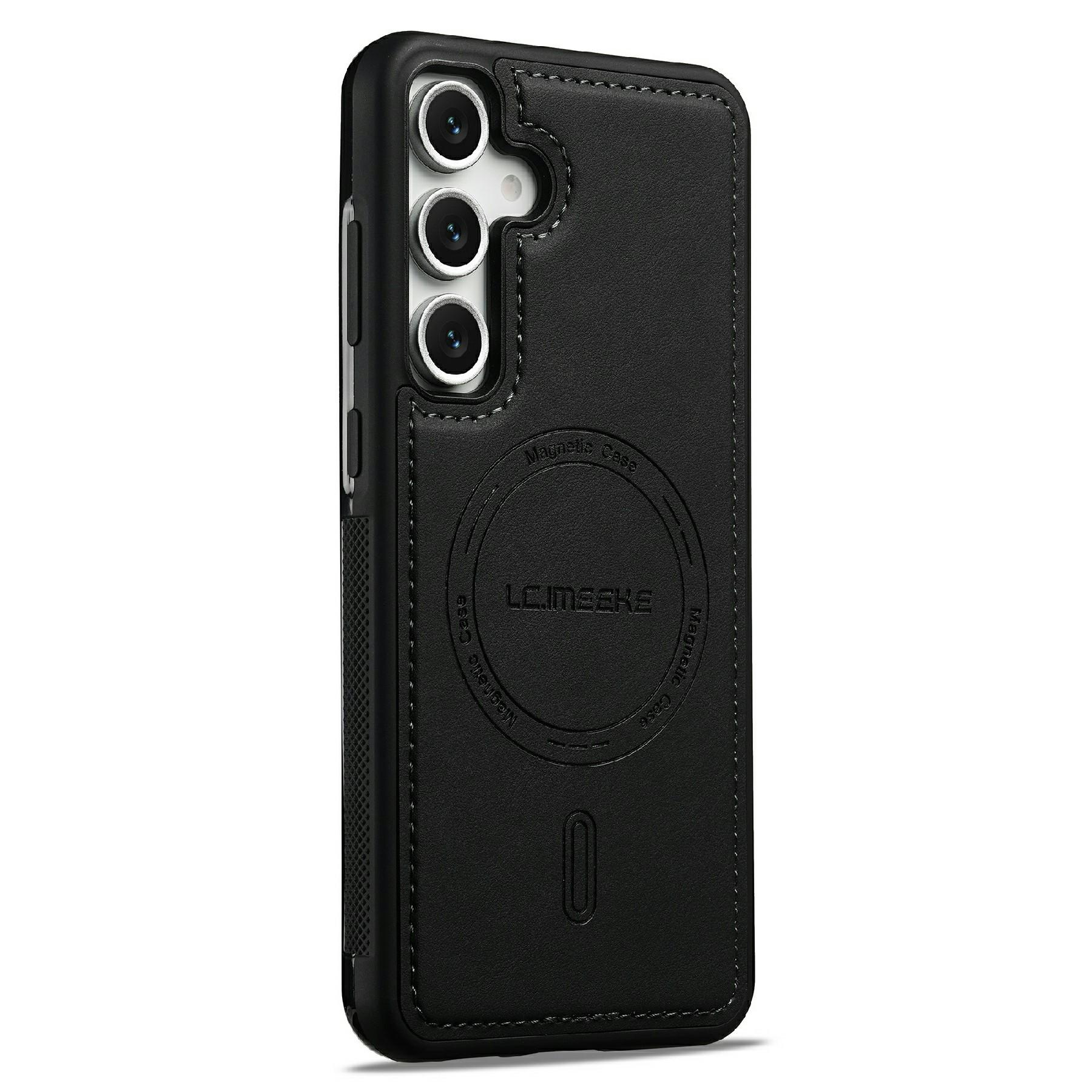 LC.IMEEKE L6 For Samsung Galaxy S26/S26 Pro Magnetic Case PU Leather Coated PC TPU Phone Cover