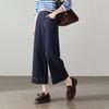 SOFSIL Women's High-Waist Wide-Leg Cropped Jeans