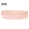 4Pcs/Set Beach Bracelet Fine Workmanship Non-Fading Stacked Bracelet Faux Crystal Versatile Bracelet for Daily Wear