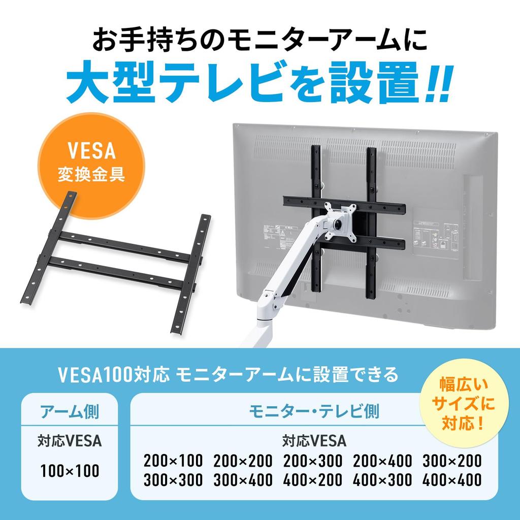 SANWA SUPPLY VESA Conversion Bracket (100mm To 200/300/400mm) CR-VESA400