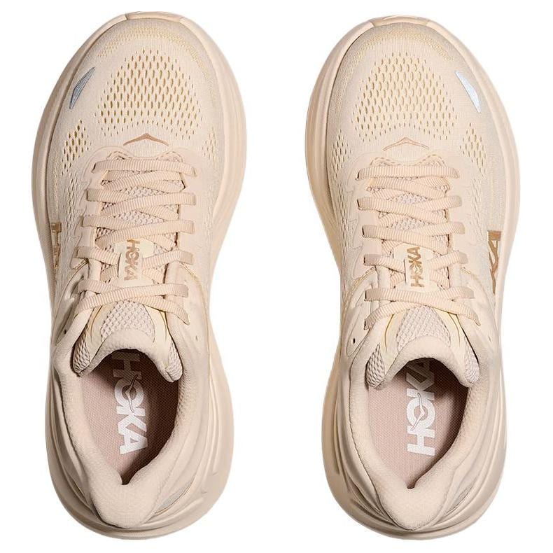 HOKA One One Scarpe Casual da Città per Pendolarismo e Corsa Bondi 9 Traspiranti Basse Donna Beige 1162012-VCH