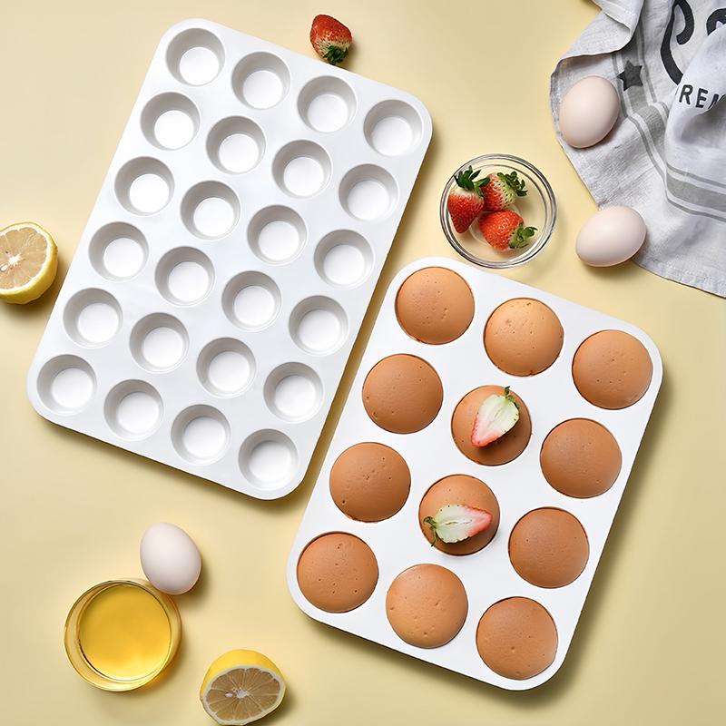 12/24 Holes Silicone Baking Mold For Baking 3D Bakeware Chocolate Round Sphere Mold Cupcake Pan Cake Diy Muffin Kitchen Tools