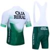 Green Bike Maillot Team CAJA RURAL Cycling Jersey Bibs Shorts Set Men Women Summer Breathable Ropa Ciclismo MTB Bicycle Clothing