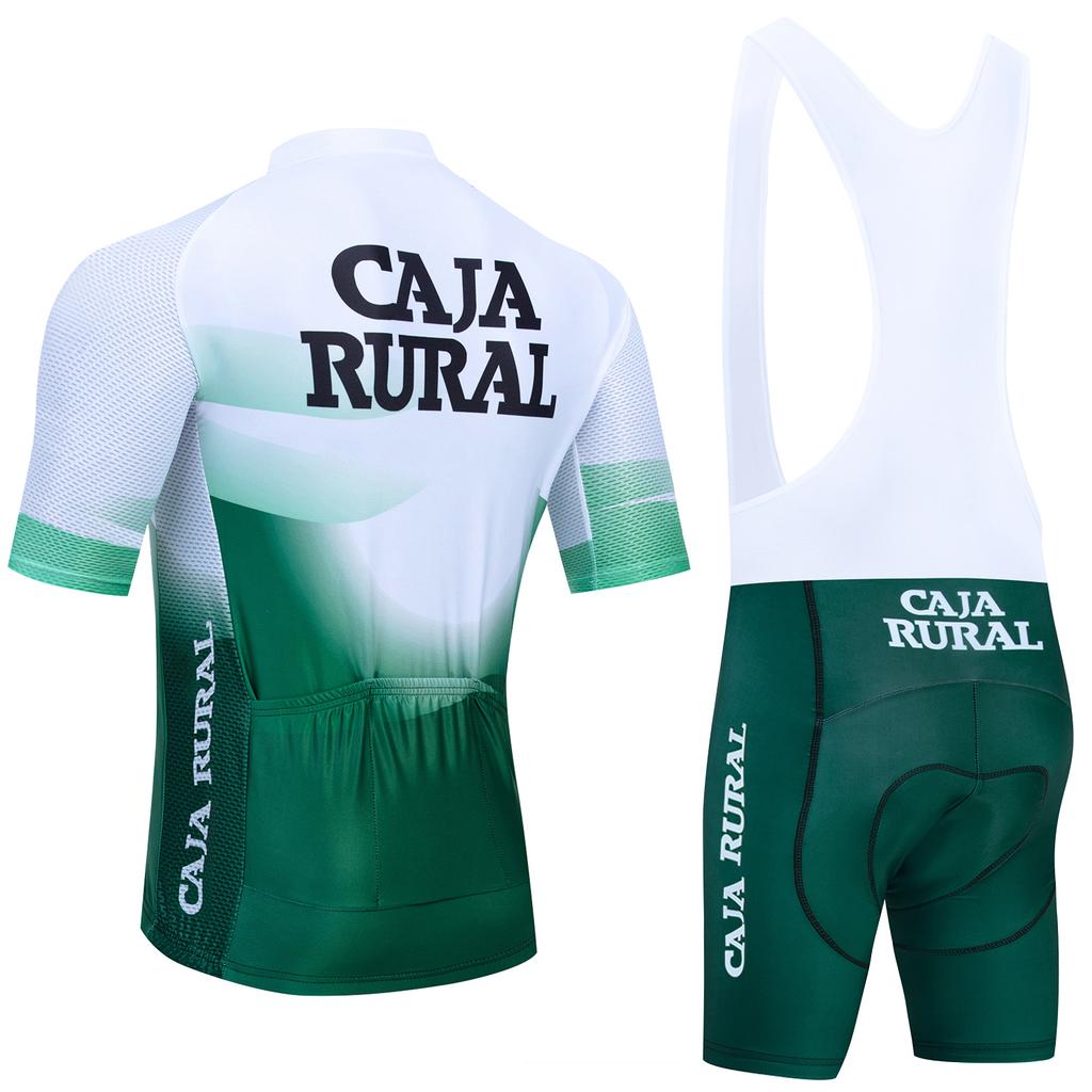 Green Bike Maillot Team CAJA RURAL Cycling Jersey Bibs Shorts Set Men Women Summer Breathable Ropa Ciclismo MTB Bicycle Clothing