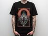 Unisex Gothic Cathedral Horror T-Shirt, Witchy Goth Graphic Shirt, Emo Alternative Clothing, Trippy Weirdcore Shirt, Gift For Him Or Her