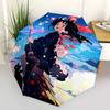 1pc Starry Night Witch Broomstick Umbrella Automatic Opening/Closing, Foldable Design, Outdoor Use, Festival Gift for Fans, Travelers, Everyday U