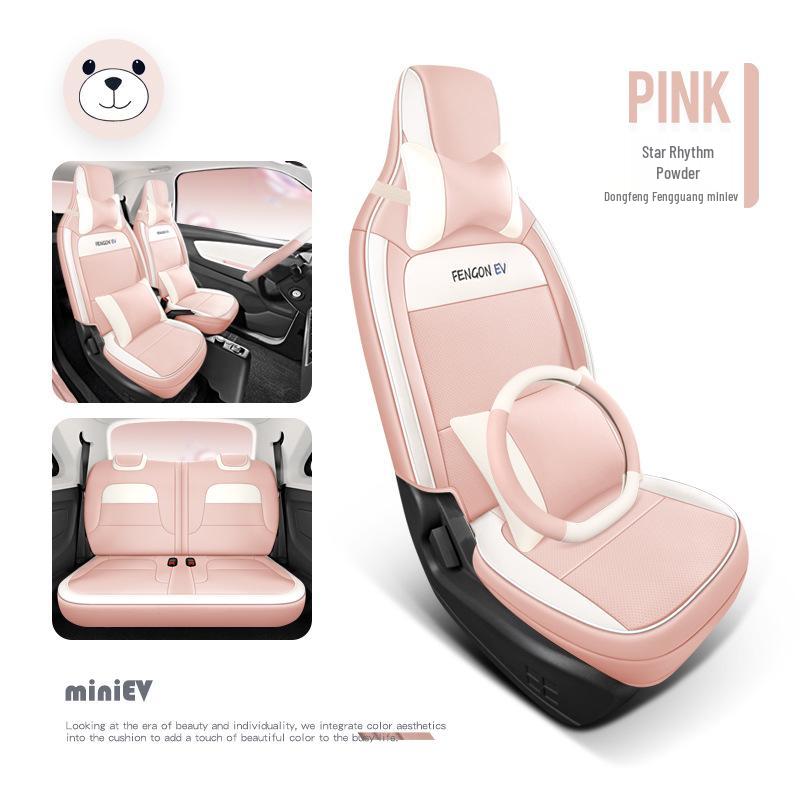 Wuling Hongguang MiniEV Seat Cover: Full Wrap Macaron Leather Cushion