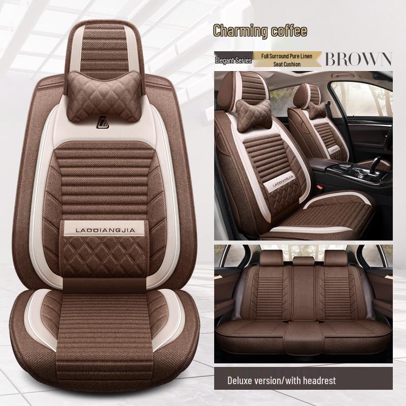 Southeast DX5 Luxury Universal Car Seat Cover - Full Surround, Four Seasons Linen Cushion (2021)
