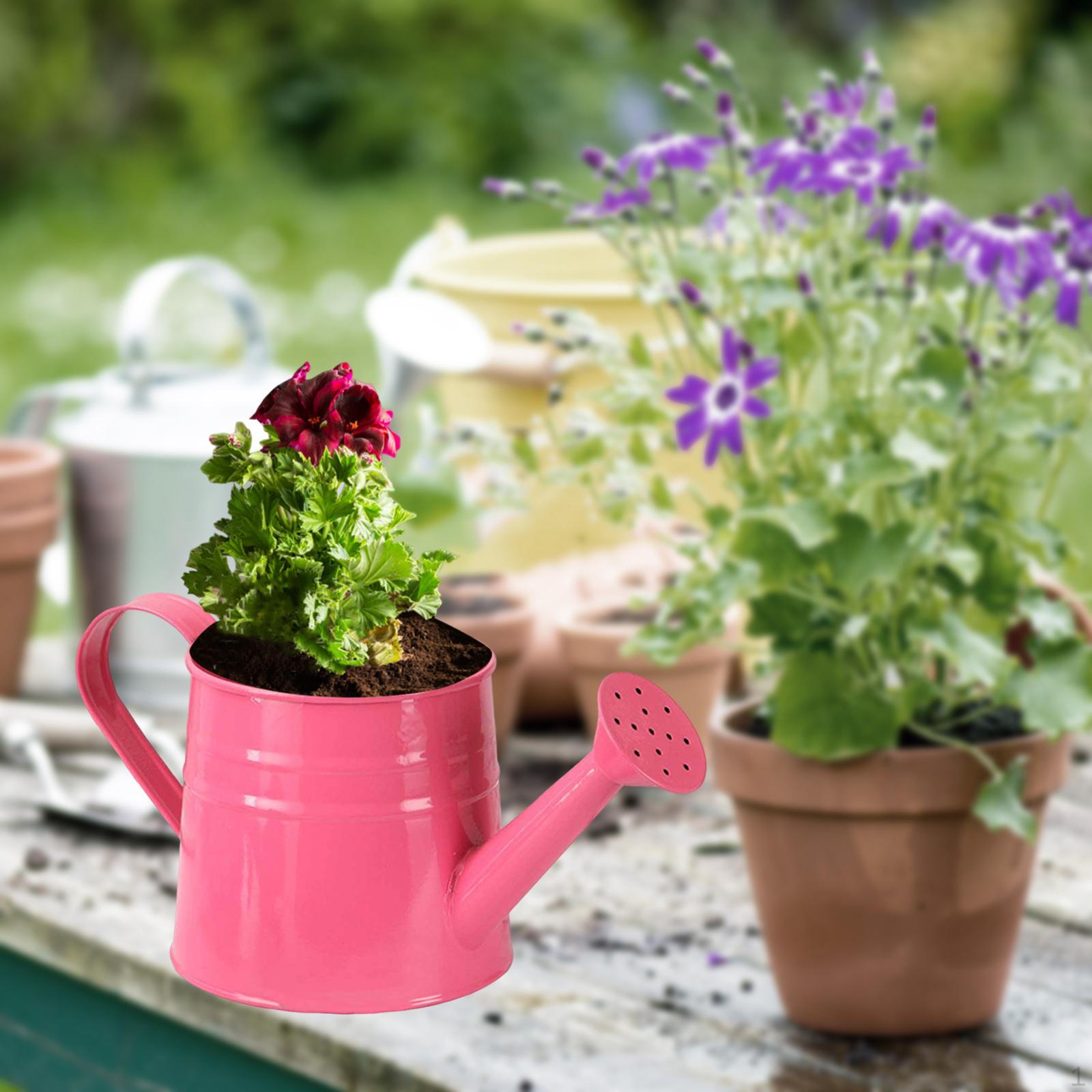 

Compact Metal Watering Can for Plants 9.6x4.5inch Ideal Indoor And Outdoor Use рожевий червоний колір