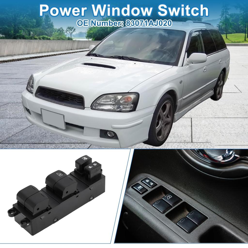 Power Window Switch No.83071AJ020 Window Control Switch for Subaru Legacy Outback 2010-2012 Black
