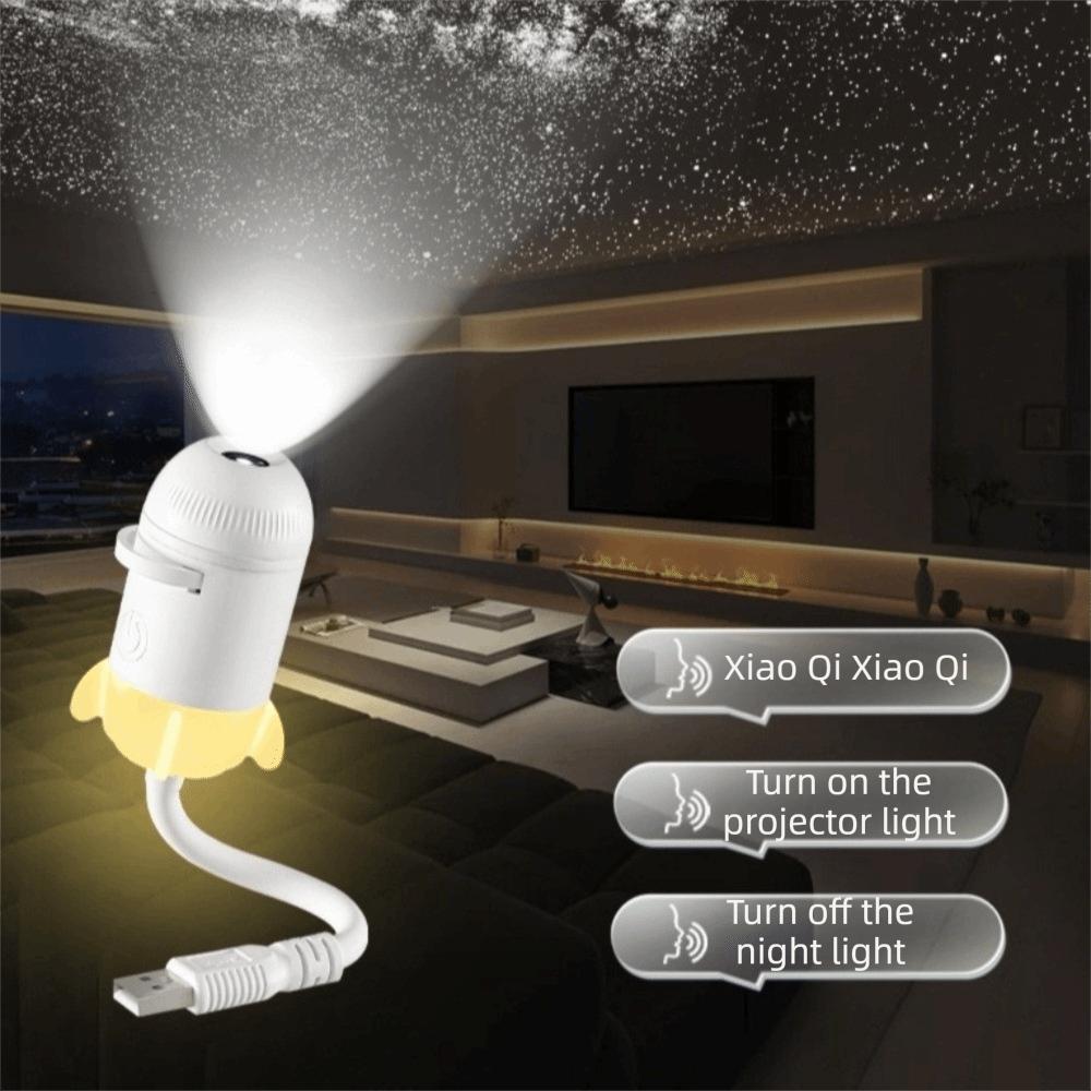 Adjustable Focus USB Planet Projector Light Interchangeable Slides 161 Degree Rotating Starry Sky Projector