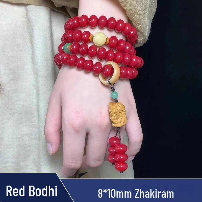 Retro Ethnic Bracelet & Prayer Beads: 108 Bodhi Beads with Scented Sachet Necklace for Women & Men