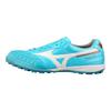 Mizuno Morelia M8 Haut de Gamme TF (Crampons en caoutchouc) Chaussures de Football en Cuir de Kangourou Absorbant les Chocs Antidérapantes Durables Homme Chaussures de Football Gris Blanc Q1GB230025