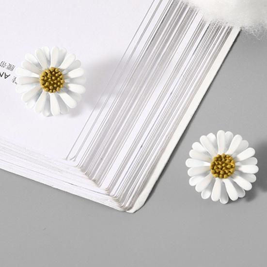 Süße Frauen Malerei Gänseblümchen Blume Ohrstecker Ohrringe Piercing Schmuck Geschenk