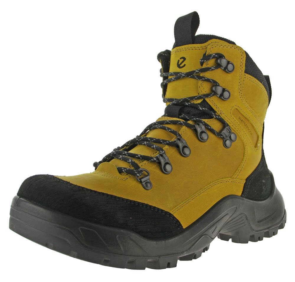 

Модные ботинки ECCO, Водоотталкивающие, Внедорожные, Высокие, Черные/Оливковое масло