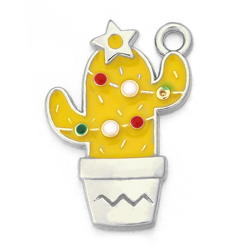 10pcs/lot Alloy Drip Oil Pendant Santa Claus Snowman Christmas Tree Charm Pendant For DIY Men Women Earrings Necklace Party Gift