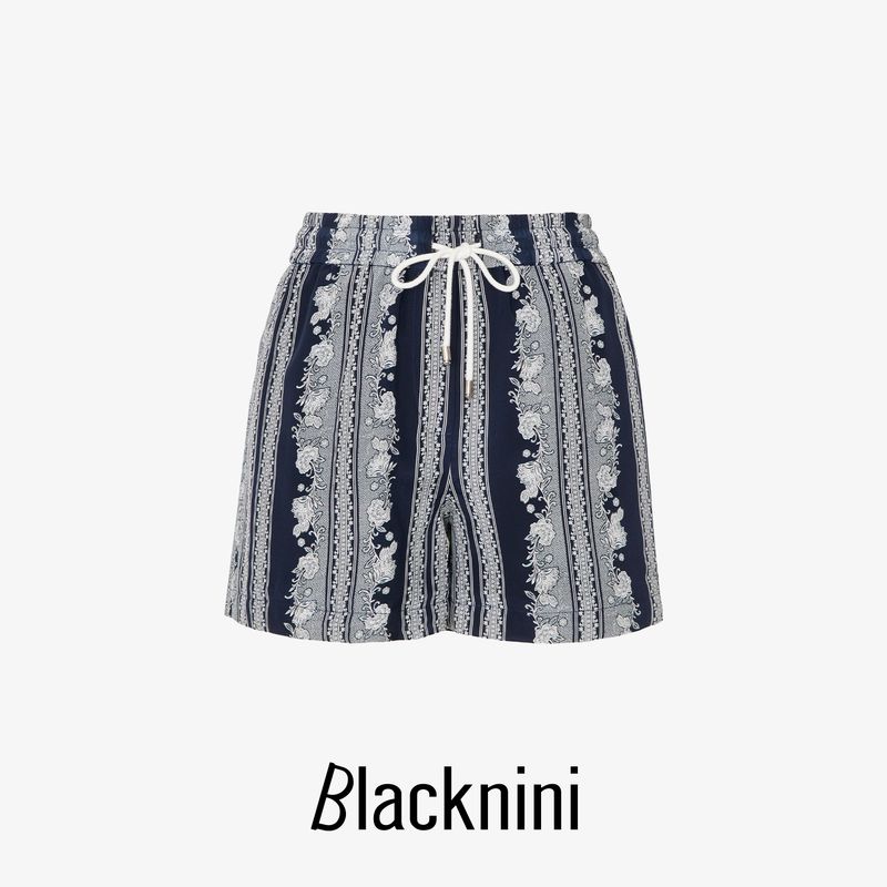 Blacknini Yinhuafu/Holiday Series Matte 12 M Silk Crepe De Chine Shirt/Sling/Shorts