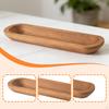 Bowl Rustic Wooden 16.7 x 5.9 inch Fruit Dessert Platter Decorative Storage Tray for DIY Home