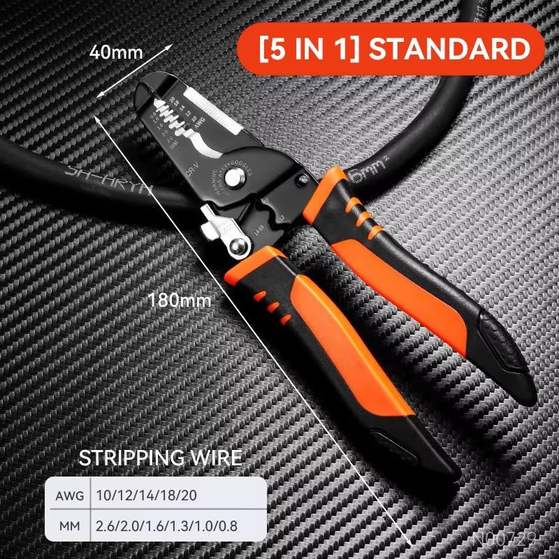 Multi-Functional Electrician Wire Stripper & Crimper Tool Wire Stripping Cutting Pliers For Peeling & Network Cabling