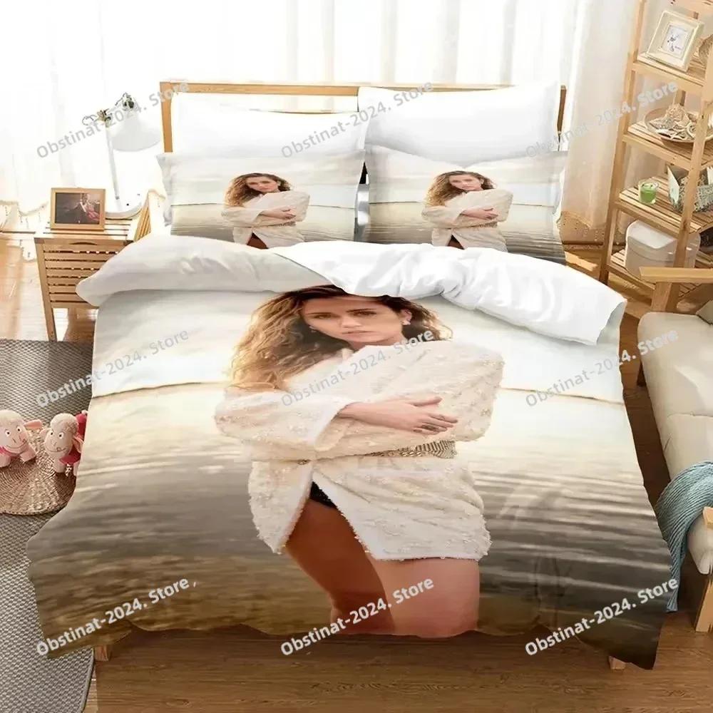 Singer Miley Cyrus Bedding Set Duvet Cover Bed Set Quilt Cover Pillowcase Comforter king Queen Size Boys Adult Bedding Set