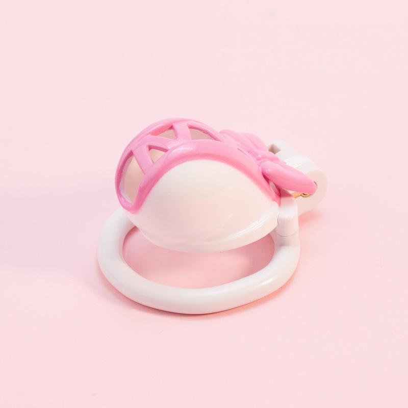 Pink Bow Chastity Lock for Men Penis CB Lock Chastity Cage Sissy Cock Cage Male Bondage Adult Games Sex Toys Chastity Device