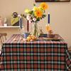 Christmas Tablecloth Nordic Style Red Green Checkered Dining Coffee Nightstand Picnic Cloth