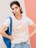 EDENIK Shell Scarf Short Sleeve T-Shirt_Ivory