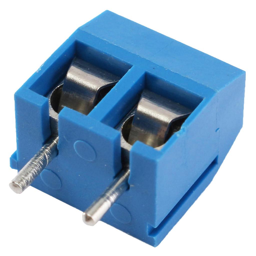 10Pcs blue 2-pin pitch screw terminal block connector 5.08mm panel pcb mount LL