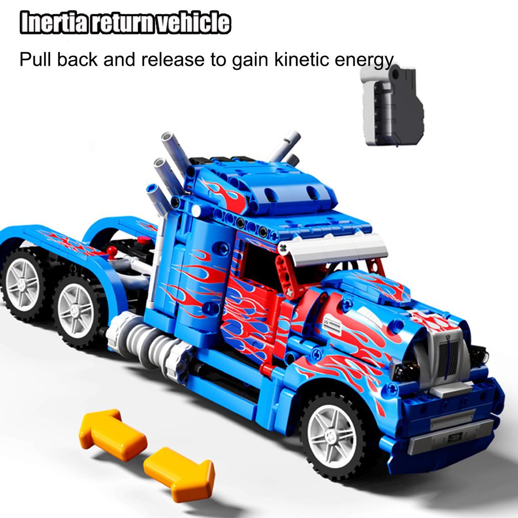 619PCS Building Blocks Toy Race Car Model Pull-Back Cars Assembly Bricks Set Educational Toys Desktop Decoration Christmas Gift