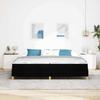 Box Spring Bed with Mattress Black 200 x 200 cm Fabric