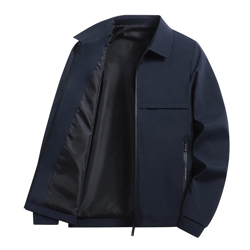 Jacket Men's Spring and Autumn New Style Lapel Business Casual Tops Loose Large Size Fat Jacket for Men