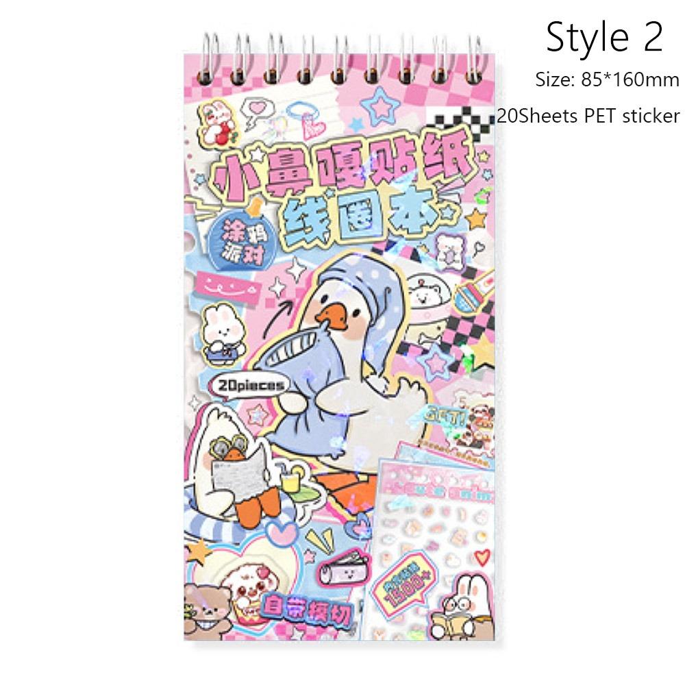 

20/50 листов Сделай сам Мини-альбом на спирали с наклейками Спиральное скрепление Детский сад Тихая книга Подарок Style 2