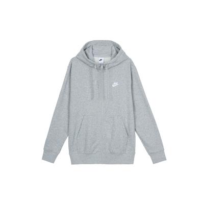 Basic Logo Zip-Up Hoodie Jacket Men Outerwear Gray BV2649-063