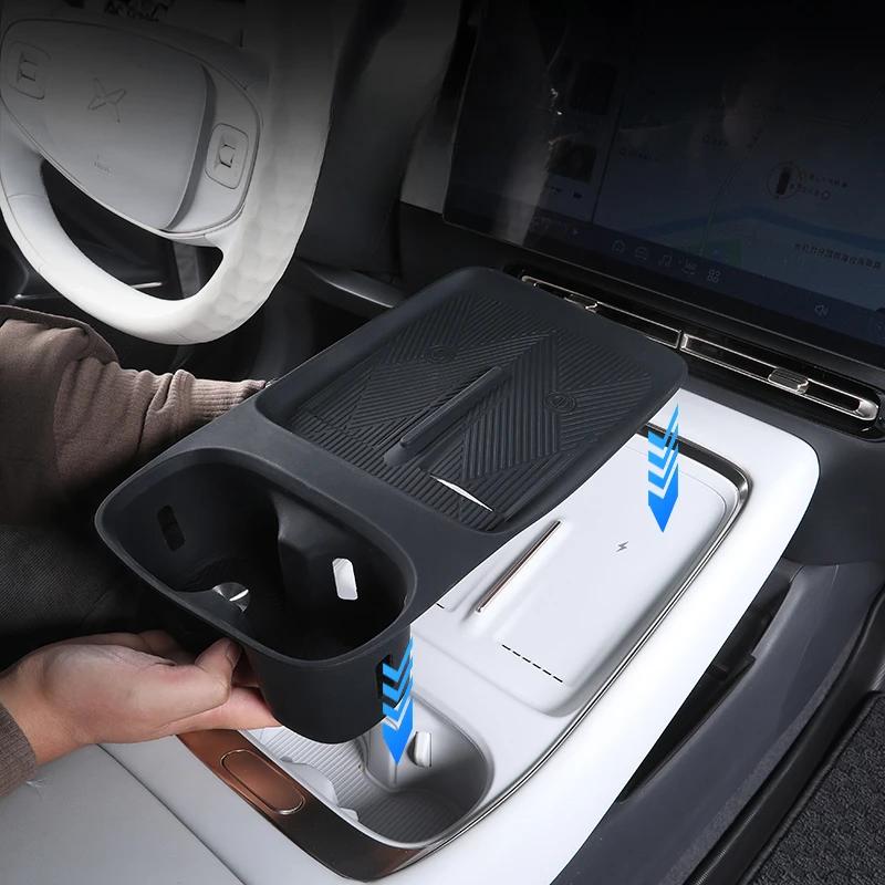 Central Control Wireless Charging Pad for Xiaopeng P7 + Silicone Water Cup Non-slip Protective Pad Modified Car Accessories