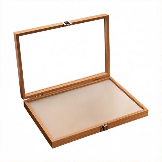 Ring-Aufbewahrungsbox, Langlebiges Holz mit unterteiltem Design, Weiches Samt-Innenfutter, Mehrgitter-Schmuckorganizer, für Ringe Armbänder Ohrringe
