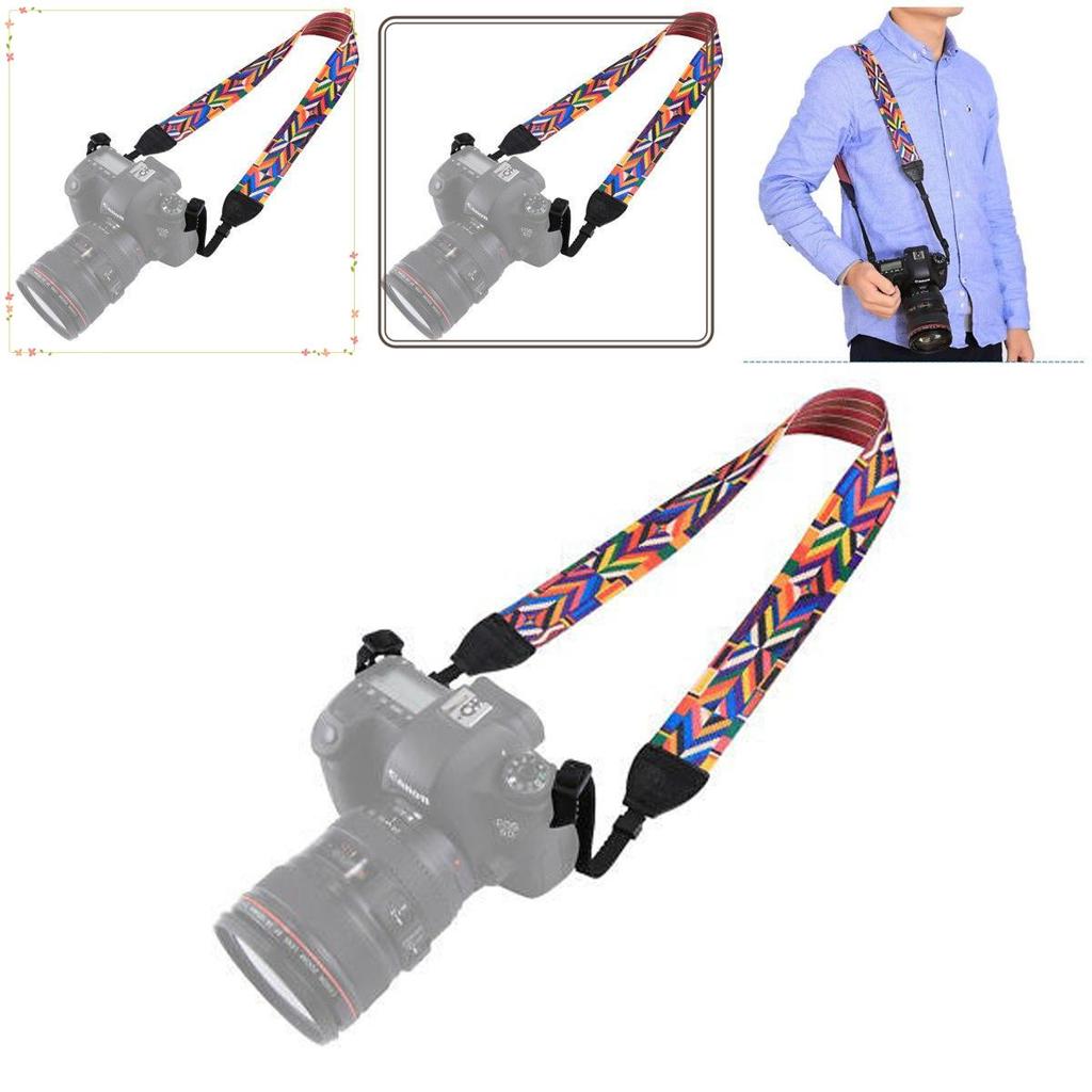 Vintage Ethnic Style Camera Shoulder Strap For Dslr Digital Cameras Fashion Photography Sling
