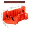 14in Plastic Miter Box And 12in Hand Saw Set, Reinforced Steel Back Saw For Accurate Cutting, Preset 90 Degree 45 Degree 22.5 Degree And 0 Degree Cuts