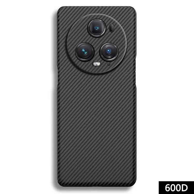 

Для Honor Magic5 Pro противоударный чехол 600D с тонкой текстурой из арамидного волокна с точными вырезами, черный чехол для телефона