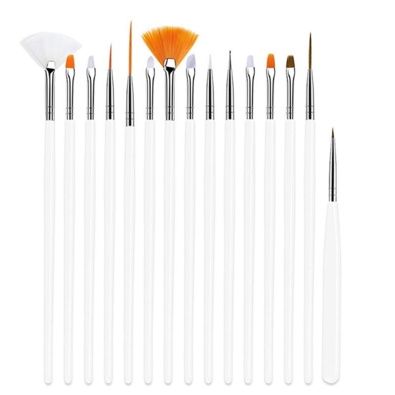 Convenient Nail Art Tool 15Pcs Brush And Dotting Set For Creative Gel Nail Designs Nail Painting Tools