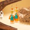 Unique Gothic Skeleton Earrings Bohemian Tassels Jewelry for Women Portable Ethnic Party Wear
